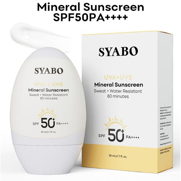 Syabo UVA + UVB Mineral Sunscreen SPF 50 PA ++++ 50 ml / 1.7 fl oz - Picture 5 of 5